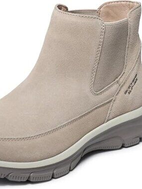 Skechers Women's Hands Free Slip-Ins Tan Suede Ankle Boots Size-5.5-NIB